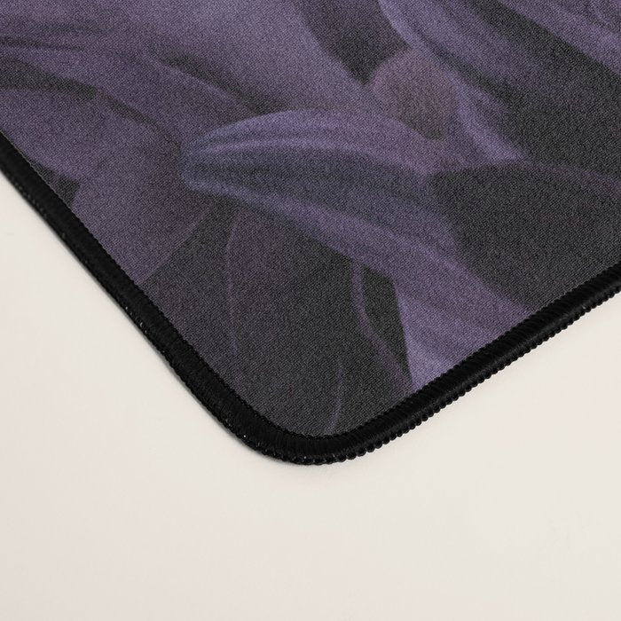 Vintage Black Dramatic Glamour Autumn Romanticism: Maximalism Moody Florals - Grand Millennial Midnight purple Roses Black Bouquets and Nostalgic Gothic Mystic Flowers Desk Mat Gallery Image 4