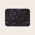Vintage Black Dramatic Glamour Autumn Romanticism: Maximalism Moody Florals - Grand Millennial Midnight purple Roses Black Bouquets and Nostalgic Gothic Mystic Flowers Bath Mat Gallery Image 1