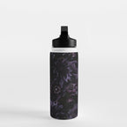 Vintage Black Dramatic Glamour Autumn Romanticism: Maximalism Moody Florals - Grand Millennial Midnight purple Roses Black Bouquets and Nostalgic Gothic Mystic Flowers Water Bottle Gallery Image 3