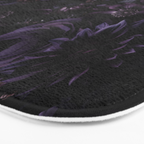 Vintage Black Dramatic Glamour Autumn Romanticism: Maximalism Moody Florals - Grand Millennial Midnight purple Roses Black Bouquets and Nostalgic Gothic Mystic Flowers Bath Mat Gallery Image 3