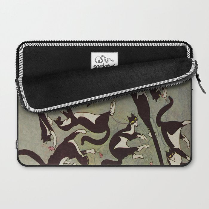 Edited magazine cover - The Lone hand - 1909 Cat Playing With Mouse Vintage Pattern Laptop Sleeve Gallery Image 2