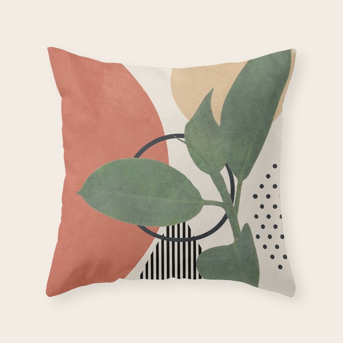 Nature Geometry III Throw Pillow Gallery Image 1