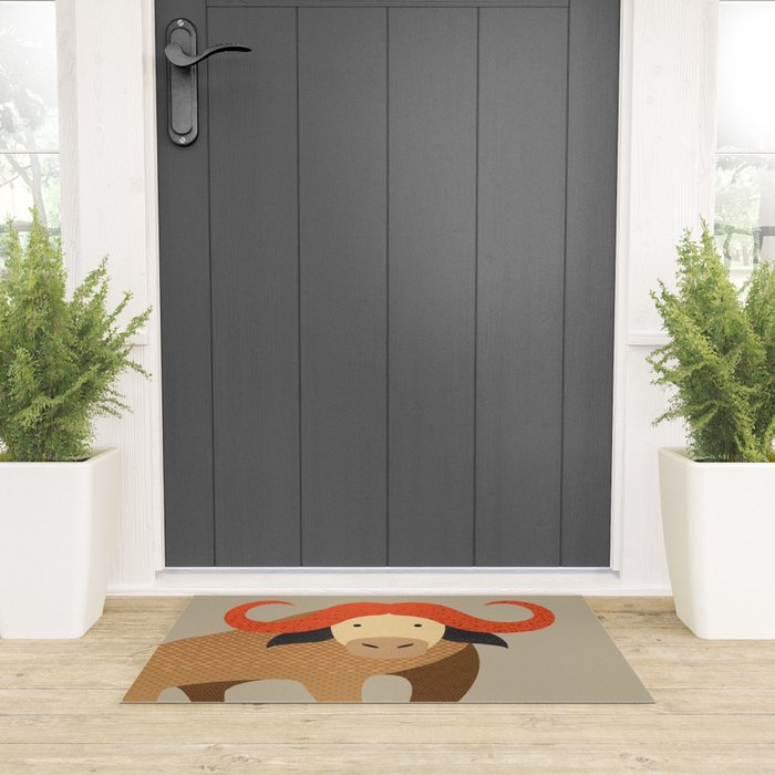 Whimsy Cape Buffalo II Welcome Mat Gallery Image 3