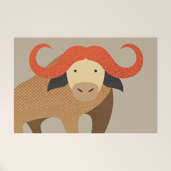 Whimsy Cape Buffalo II Welcome Mat Gallery Image 1