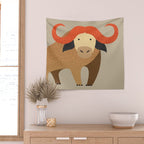 Whimsy Cape Buffalo II Wall Tapestry Gallery Image 2