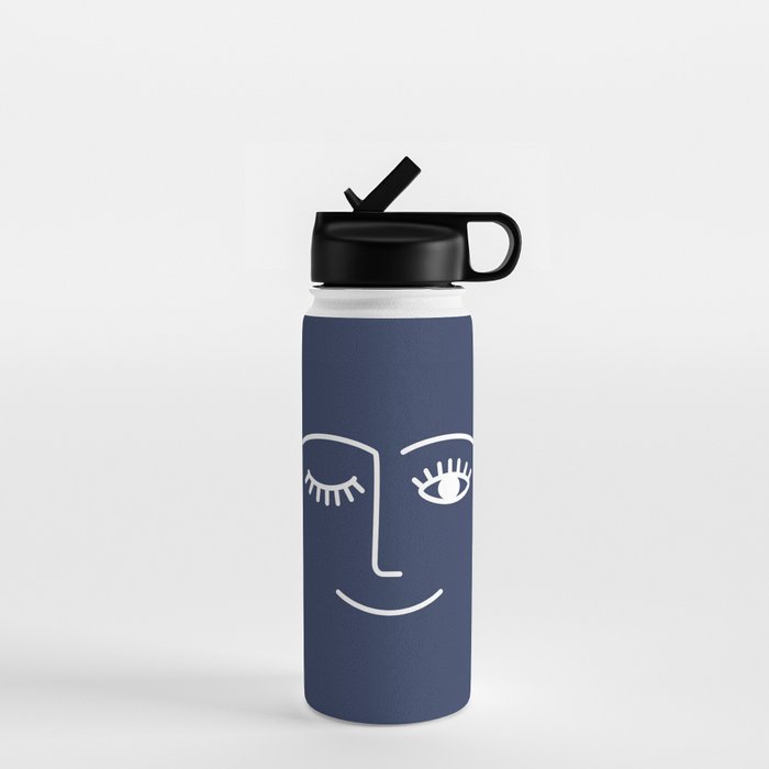 Wink (Navy) Water Bottle Gallery Image 1