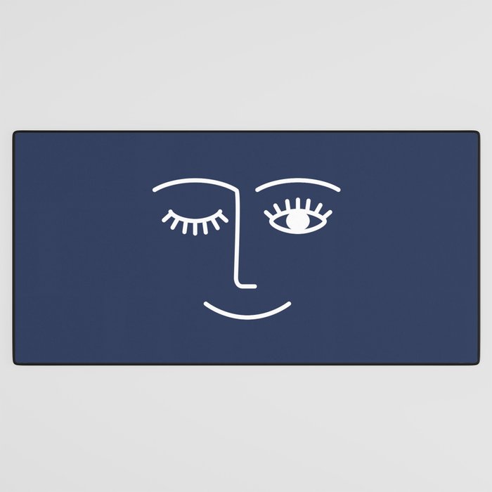 Wink (Navy) Desk Mat Gallery Image 3