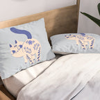 Purrcelin Cat - Pretty Delft Porcelain Kitty Pillow Sham Gallery Image 2