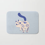 Purrcelin Cat - Pretty Delft Porcelain Kitty Bath Mat Gallery Image 1