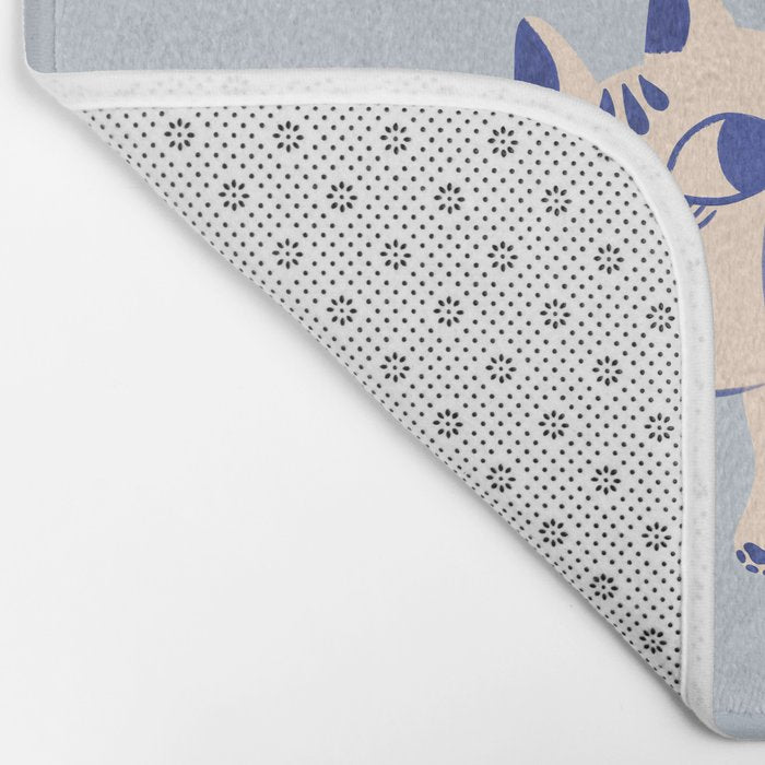 Purrcelin Cat - Pretty Delft Porcelain Kitty Bath Mat Gallery Image 2