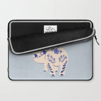 Purrcelin Cat - Pretty Delft Porcelain Kitty Laptop Sleeve Gallery Image 2