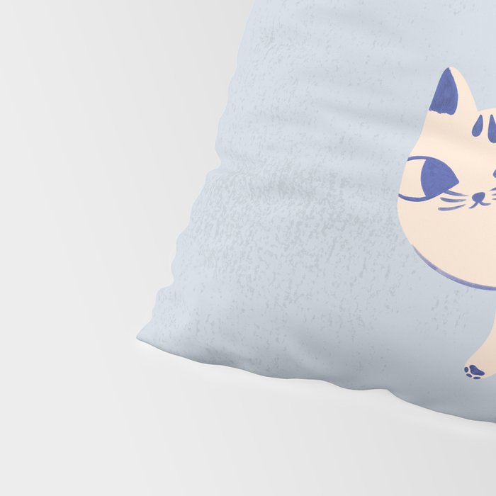 Purrcelin Cat - Pretty Delft Porcelain Kitty Pillow Sham Gallery Image 4