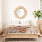 White Klimt Dog with Curly Hair Duvet Cover Gallery Image 3