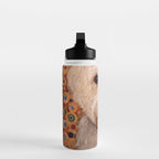 White Klimt Dog with Curly Hair Water Bottle Gallery Image 3