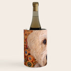 White Klimt Dog with Curly Hair Wine Chiller Gallery Image 2