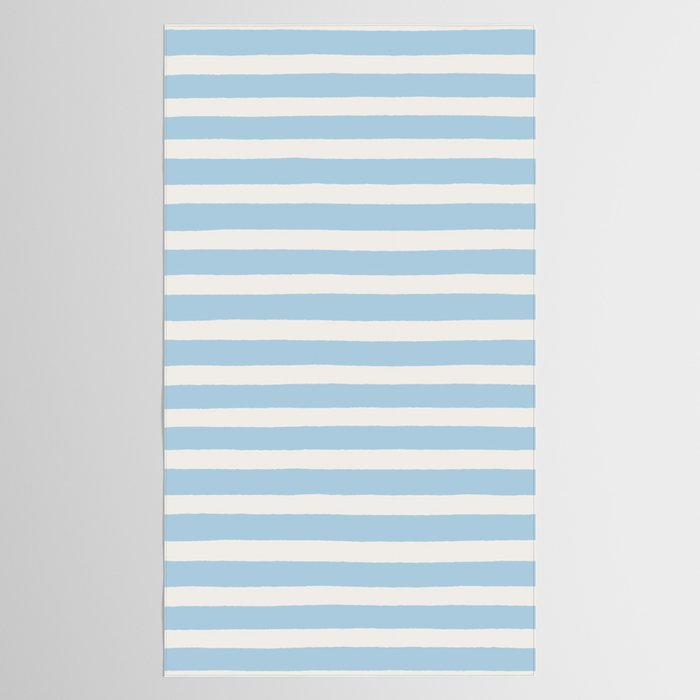 Thick Stripes Baby Blue Tablecloth Gallery Image 2