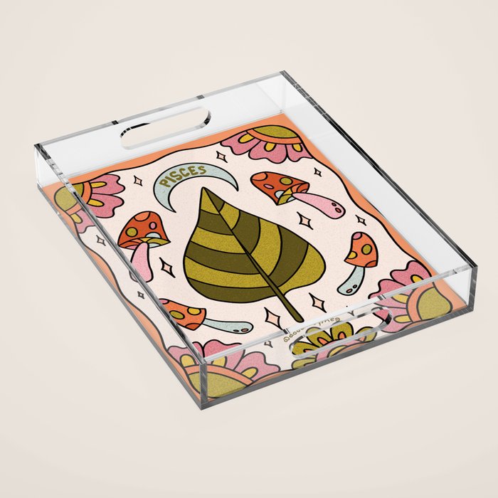 Pisces Leaf Acrylic Tray Gallery Image 1