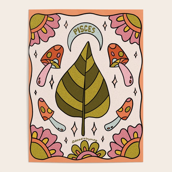 Pisces Leaf Poster Gallery Image 4