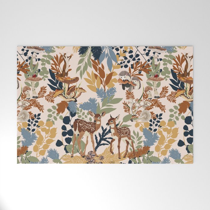 Colorful Forest Animals A Welcome Mat Gallery Image 1