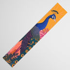 Tropical Peacock Among Pink Blossoms Table Runner Gallery Image 3