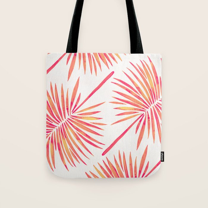 Tropical Fan Palm - Pink Palette Tote Bag Gallery Image 1