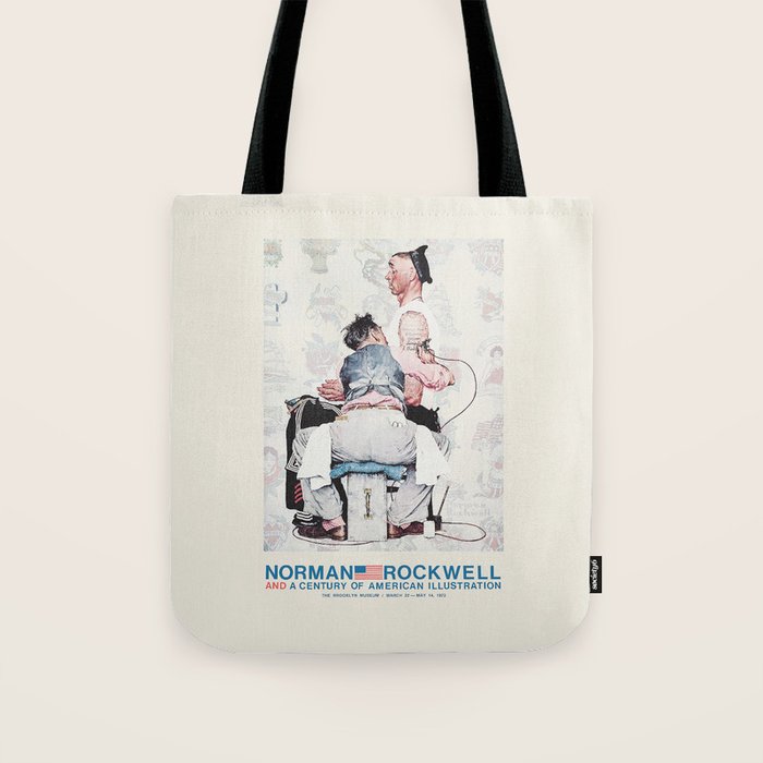 Norman Rockwell Vintage Exhibition Poster, 1972 Tote Bag Gallery Image 1