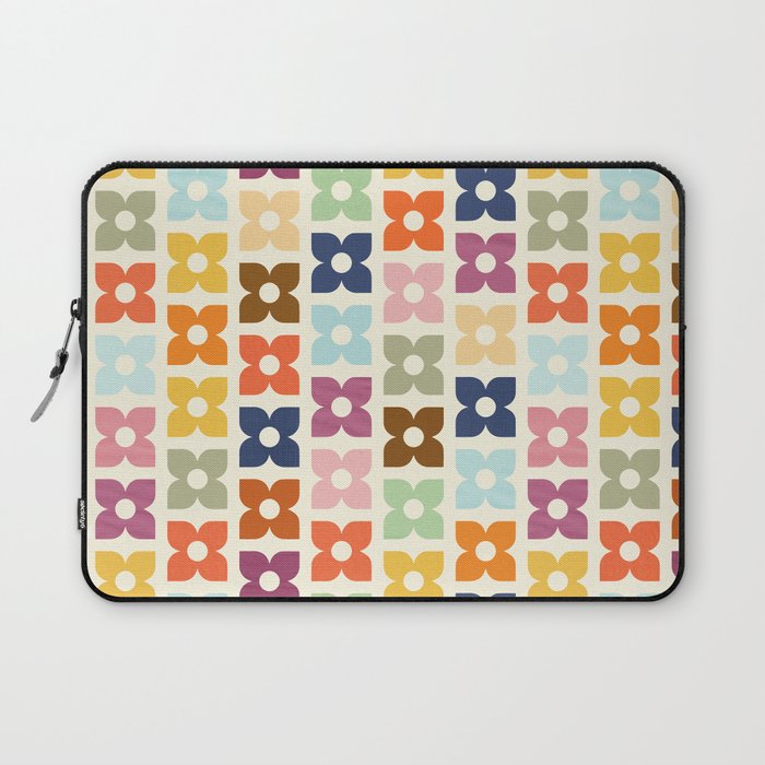 Retro Nostalgic Pastel Flowers Laptop Sleeve Gallery Image 1