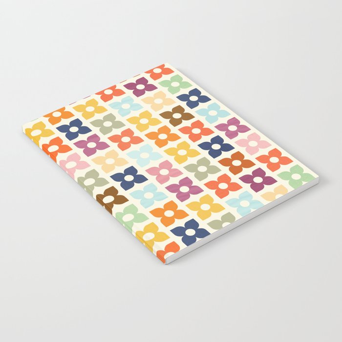 Retro Nostalgic Pastel Flowers Notebook Gallery Image 1