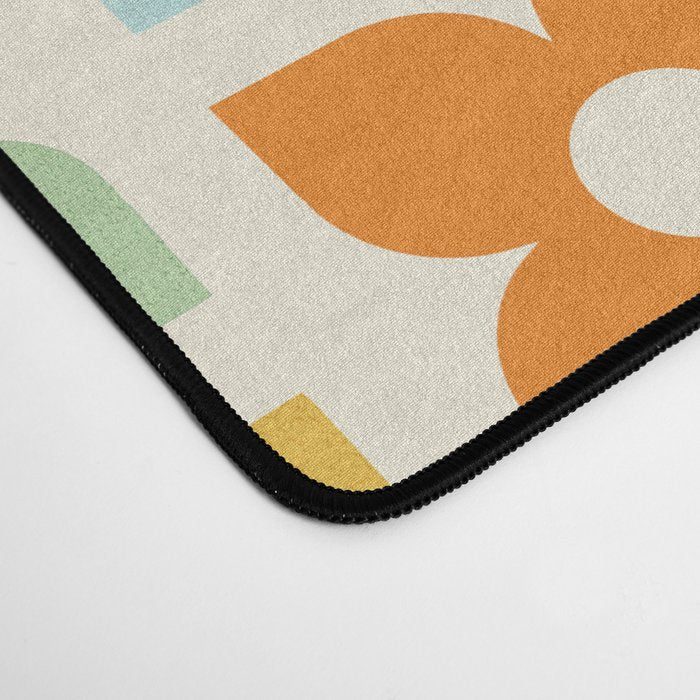 Retro Nostalgic Pastel Flowers Desk Mat Gallery Image 4