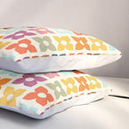 Retro Nostalgic Pastel Flowers Pillow Sham Gallery Image 3