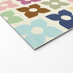 Retro Nostalgic Pastel Flowers Welcome Mat Gallery Image 2