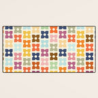 Retro Nostalgic Pastel Flowers Desk Mat Gallery Image 3