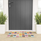 Retro Nostalgic Pastel Flowers Welcome Mat Gallery Image 3
