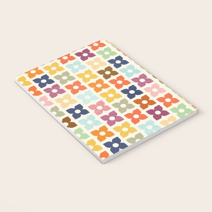 Retro Nostalgic Pastel Flowers Notebook Gallery Image 3