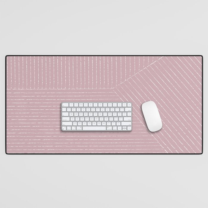 Lines (Dusty Lilac) Desk Mat Gallery Image 1