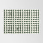 Clovers XXXVIII Dark Green Botanical Pattern Rug Gallery Image 2