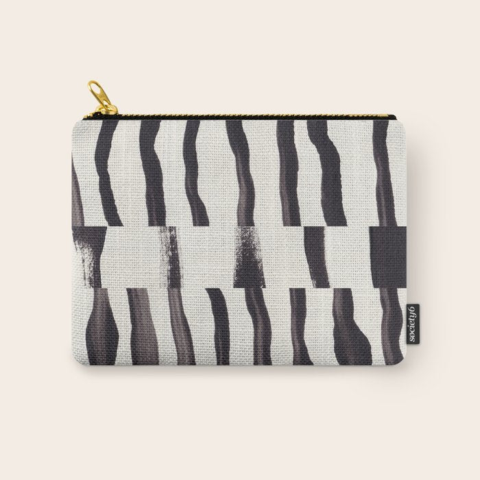 Black & White Abstract Collage #2 Carry All Pouch Gallery Image 1
