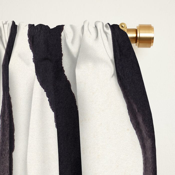 Black & White Abstract Collage #2 Window Curtain Gallery Image 2