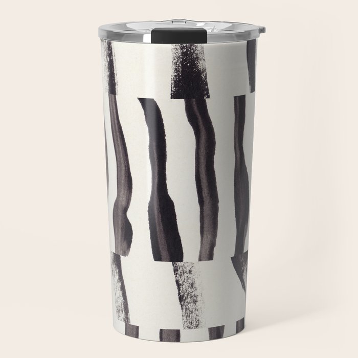 Black & White Abstract Collage #2 Travel Mug Gallery Image 1
