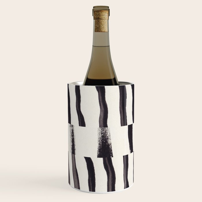 Black & White Abstract Collage #2 Wine Chiller Gallery Image 1