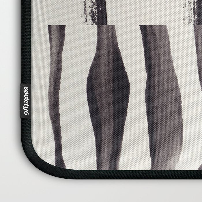 Black & White Abstract Collage #2 Laptop Sleeve Gallery Image 3