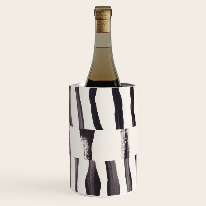 Black & White Abstract Collage #2 Wine Chiller Gallery Image 2