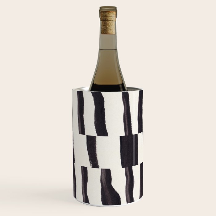 Black & White Abstract Collage #2 Wine Chiller Gallery Image 3