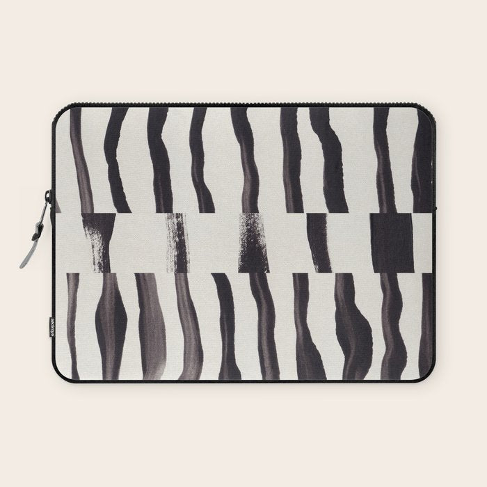 Black & White Abstract Collage #2 Laptop Sleeve Gallery Image 1