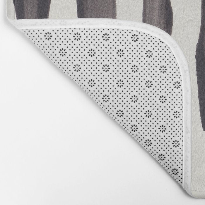 Black & White Abstract Collage #2 Bath Mat Gallery Image 2