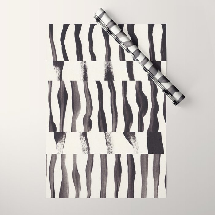 Black & White Abstract Collage #2 Wrapping Paper Gallery Image 1
