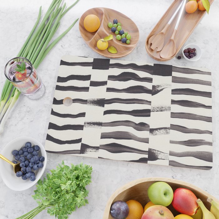 Black & White Abstract Collage #2 Cutting Board Gallery Image 2