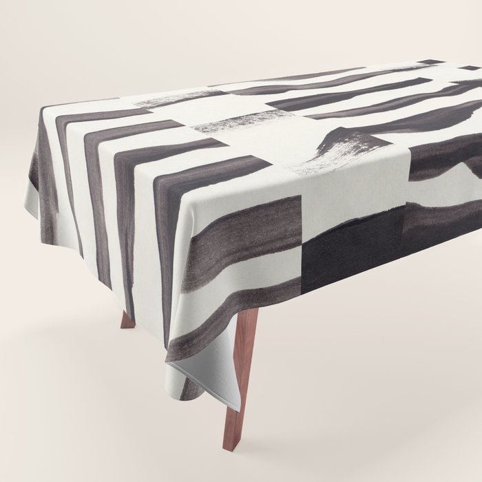 Black & White Abstract Collage #2 Tablecloth Gallery Image 1