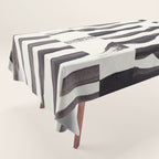 Black & White Abstract Collage #2 Tablecloth Gallery Image 1