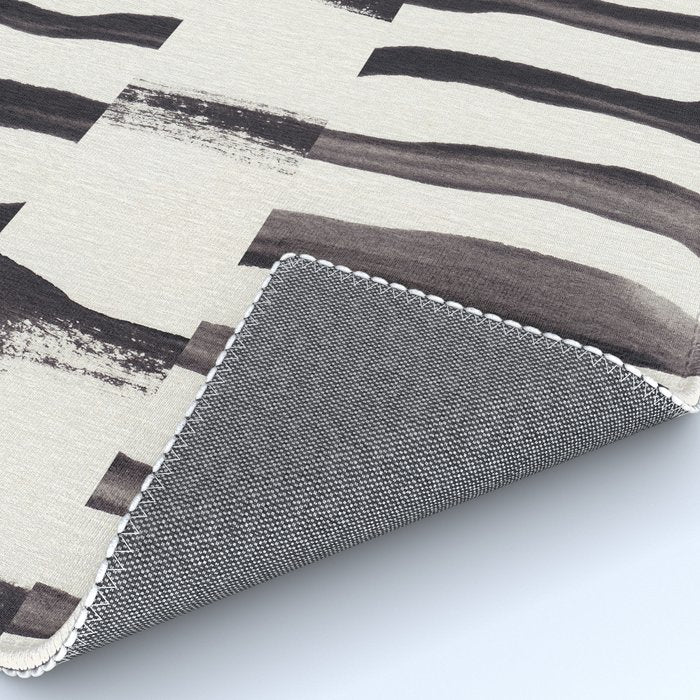 Black & White Abstract Collage #2 Rug Gallery Image 4